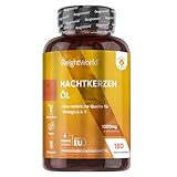 Nachtkerzenöl Kapseln vegan mit Omega 6 & 9-1000mg pro Weichkapsel - 6 Monate...