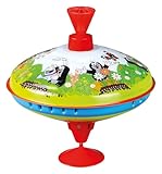 Lena tin Toys 52249 - Brummkreisel Ø19 cm Der kleine Maulwurf, Metall Kreisel,...