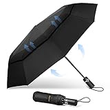 TECKNET Automatik Regenschirm für Regen, Starker Windfest Regensicher Schirm...