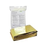 Medi-Inn+ Rettungsdecke Gold Silber | 160 x 210 cm | Notfalldecke für Erste...