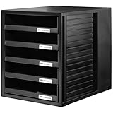 HAN Schubladenbox SCHRANK-SET mit 5 offenen Schubladen für Unterlagen bis DIN...