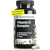 Vitamin B Komplex - 180 Tabletten - Premium: Mit Bio-Aktivformen, Quatrefolic®...