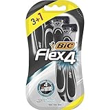 Bic Flex 4 Herrenrasierer - 4 Stück Rasierer (3 + 1 Bonus) - mit Gleitstreifen...