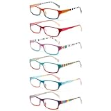 COJWIS 6 pack Lesebrille Blaulichtfilter Brille für Damen Federscharnier...