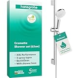 hansgrohe Crometta - wassersparendes Duschset mit Brausestange (65 cm),...
