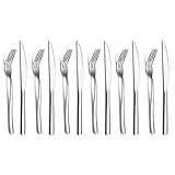 Steak Besteckset 12-Teilig, Premium Edelstahl 6 Tafelgabeln und 6...