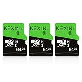 KEXIN Micro SD Karte 64GB 3er Pack, Speicherkarte Micro SD mit Adapter, UHS-I,...