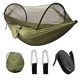 Hängematte Camping,260 x 140 cm Outdoor Hängematte,Tragbare...