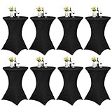 Pesonlook 8er-Set Stretch Stehtisch Husse für Bistrotisch Ø 70-75 cm...