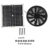 Solarpanel-Lüfter-Kit 3000 U/Min 100W Wasserdichtes Solarpanel Runder...