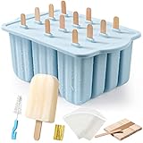Eisformen Silikon,MEETRUE 12 Eis am Stiel Formen Silikon Eisformen Eis am Stiel...