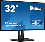 iiyama Prolite XB3288UHSU-B5 80cm 31,5' VA LED Monitor 4K UHD HDMI DP USB3.0 Pip...