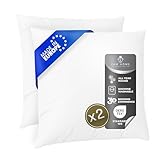 FAM Home Kissen 80x80 2er Set Weiches Mikrofaser - Kopfkissen 80x80 Allergiker...