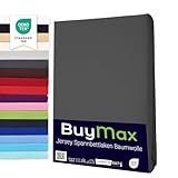 Buymax Spannbettlaken 90x200cm Baumwolle 100% Spannbetttuch Bettlaken Jersey,...