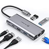 USB C Hub, UtechSmart USB C Ethernet Multiport Adapter, 6 in 1 USB C auf HDMI...