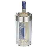 axentia Flaschenkühler transparent, Behälter zum Kühlen von Wein, Sekt,...