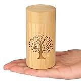 HOOMTREE Kleine Urne für Asche Menschen aus Bambus,Mini Urne für Asche...