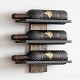 Zuxbolf Weinregal Wand Flaschenregal für 3 Flaschen Weinregal Flaschenhalter...