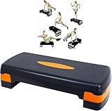 Steppbrett Fitness Aerobic Stepper Höhenverstellbar Step Bench Mit Stufen....