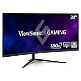 ViewSonic VX3418C-2K UWQHD Gaming Monitor, 34 Zoll mit IPS Panel, 180 Hz, 1ms,...