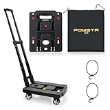 POWSTR Sackkarre Klappbar,Transportwagen 50KG,Plattformwagen mit Verstellbarer...