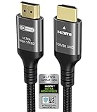 Ubluker 10K 8K 4K HDMI Kabel 48Gbps 2M, Zertifiziertes Ultra High Speed HDMI®...