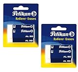 Pelikan 620112 Kunststoff-Radierer AL20, 2X 3 Stück (65 x 12 x 21 mm | weiß)