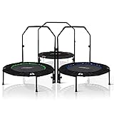 Physionics® Fitness Trampolin - Ø 101cm, höhenverstellbarer Haltegriff,...