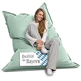 Bruni Riesen-Sitzsack Caree in Minzgrün – rechteckiger XXL-Sitzsack mit...