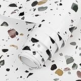 Arthome Terrazzo Klebefolie Tapete 40cmx3m Selbstklebende Granit Möbelfolie,...