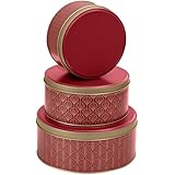 BALOU LIVING 3er Set Keksdose Weihnachten - Weihnachtskeksdosen aus Metall -...