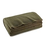 Grün Olive Wolle warm Decke, feuerbeständig, 168 x 229 cm (80% Wolle) – US...
