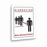 AufkleberDealer.de Bitte Abstand halten! Schild, incl. Schaumstoffklebepunkten...