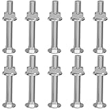 Dayalo 10 Stück Schlossschrauben M8x60, Schloßschrauben, Torbandschrauben mit...