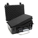 Wiltec Universalkoffer 40,6x33x17,4 cm schwarz, Schutzkoffer Wasserdicht mit...