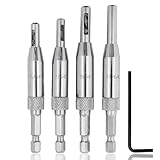 4 Stück Selbstzentrierende Scharnierbohrer-Bits, HSS Zentrierbohrer Satz,...