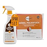 Renuwell Möbel Schnellpflege (500 ml) & Möbel-Poliertuch (1 Stück) –...