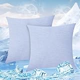 ATsense Kühlender Kissenbezug 80x80 2er Set, Doppelseitige Kühlfaser...