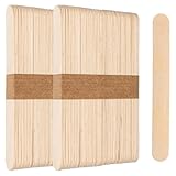 100x Holzspatel, Holzstäbchen zum Basteln, Eisstiele aus Holz 15x1,8cm,...