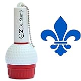 ProMarking EZBallStamp Golfball-Stempel, blaue Fleur de Lis