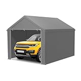LILIIN 3x4m Zeltgarage Winterfest Stabiles Carport mit PE-Dach (170g/m²) für...