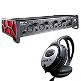 Tascam US-4x4HR Hochauflösendes USB Audio-Midi-Interface + keepdrum Kopfhörer