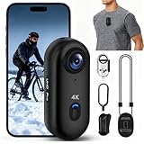 Lottsall Action Cam - 4K 64GB Bodycam mit Wasserdicht 30m, Freihand-POVs,...