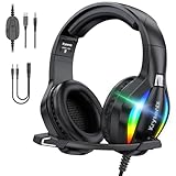 Krysenix PG1 RGB Gaming Headset für PS4, PS5, PC, Xbox,Switch, Kabel Gaming...