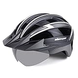 Shinmax Fahrradhelm für Herren Damen MTB Fahrradhelm mit LED USB Rücklicht...