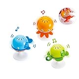 Hape Saugnapf Rasselset | Drei Tiere mit Beißringelementen, Schildkröte, Krake...