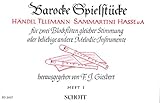 Barocke Spielstücke.Bd.1: von Händel, Telemann, Sammartini, Hasse u.a.. Band...