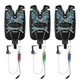 Angeln Bissanzeiger und LED Swinger Set 3 Farben LED Lichter Karpfen Alarm...