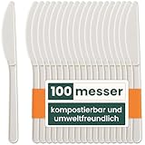 HAAGO - 100 Messer Besteck Set - Wiederverwendbares, spülmaschinenfestes...