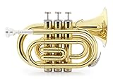 Classic Cantabile Brass TT-500 Bb-Taschentrompete Messing - Trompete im...